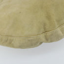 FENDI Mamma Baguette Schoudertas Suède Beige Goud Auth ARZ775-14