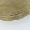 FENDI Mamma Baguette Schoudertas Suède Beige Goud Auth ARZ775-16