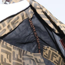 FENDI Zucca Canvas Shoulder Bag Brown Black Auth ARZ776-18