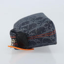 Christian Dior Trotter Canvas Pouch Navy Silver Auth ARZ782A-4