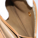 Christian Dior Honeycomb Canvas Shoulder Bag PVC Beige Gold Auth ARZ784-22