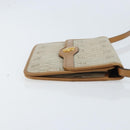 Christian Dior Honeycomb Canvas Shoulder Bag PVC Beige Gold Auth ARZ784-3