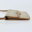 Christian Dior Honeycomb Canvas Shoulder Bag PVC Beige Gold Auth ARZ784-4