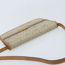Christian Dior Honeycomb Canvas Shoulder Bag PVC Beige Gold Auth ARZ784-6