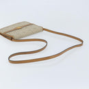Christian Dior Honeycomb Canvas Shoulder Bag PVC Beige Gold Auth ARZ784-7