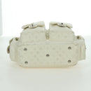 CHANEL Cambon Line Matelasse Hand Bag Leather White Silver CC Auth ARZ785SAM-6