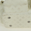 CHANEL Cambon Line Matelasse Hand Bag Leather White Silver CC Auth ARZ785SAM-8