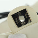 CHANEL Cambon Line Matelasse Hand Bag Leather White Silver CC Auth ARZ785SAM-22