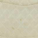 CHANEL Cambon Line Matelasse Hand Bag Leather White Silver CC Auth ARZ785SAM-3