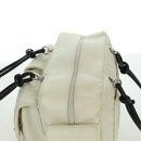 CHANEL Cambon Line Matelasse Hand Bag Leather White Silver CC Auth ARZ785SAM-14