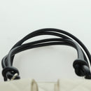CHANEL Cambon Line Matelasse Hand Bag Leather White Silver CC Auth ARZ785SAM-15