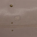 Chloe Paddington Hand Bag Leather Gray Gold Silver Auth ARZ787V-6