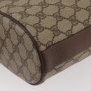 GUCCI GG Supreme Shoulder Bag PVC Beige Gold Auth ARZ789-11