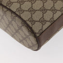 GUCCI GG Supreme Shoulder Bag PVC Beige Gold Auth ARZ789-13