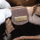 GUCCI GG Supreme Shoulder Bag PVC Beige Gold Auth ARZ789-15