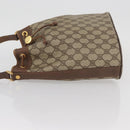GUCCI GG Supreme Shoulder Bag PVC Beige Gold Auth ARZ789-5