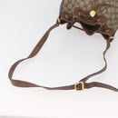 GUCCI GG Supreme Shoulder Bag PVC Beige Gold Auth ARZ789-7