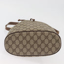 GUCCI GG Supreme Shoulder Bag PVC Beige Gold Auth ARZ789-9