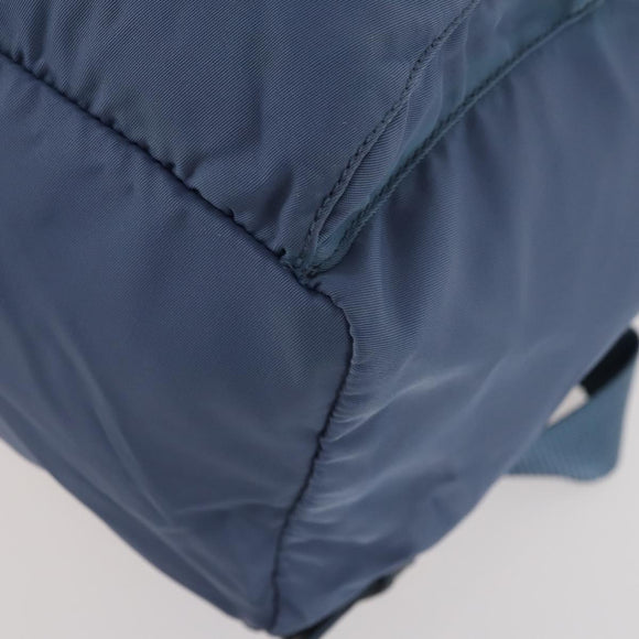 PRADA Backpack Nylon Light Blue Silver Auth ARZ796