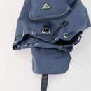 PRADA Backpack Nylon Light Blue Silver Auth ARZ796-10