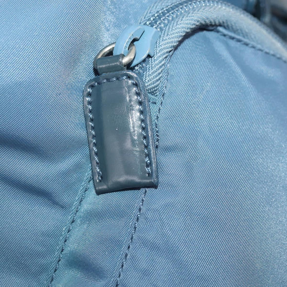 PRADA Backpack Nylon Light Blue Silver Auth ARZ796