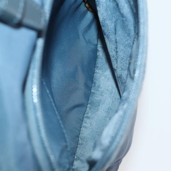 PRADA Backpack Nylon Light Blue Silver Auth ARZ796