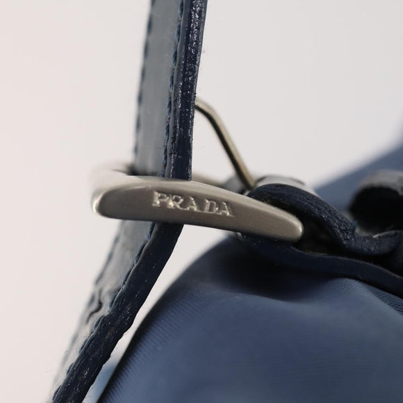 PRADA Backpack Nylon Light Blue Silver Auth ARZ796