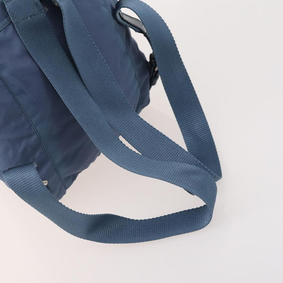 PRADA Backpack Nylon Light Blue Silver Auth ARZ796