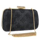 LOUIS VUITTON Monogram Motard Minodiere Clutch Bag Black M95750 LV Auth ARZ800A-1