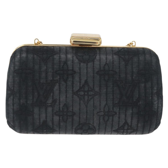 LOUIS VUITTON Monogram Motard Minodiere Clutch Bag Black M95750 LV Auth ARZ800A