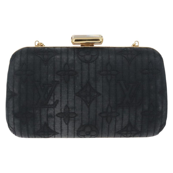 LOUIS VUITTON Monogram Motard Minodiere Clutch Bag Black M95750 LV Auth ARZ800A