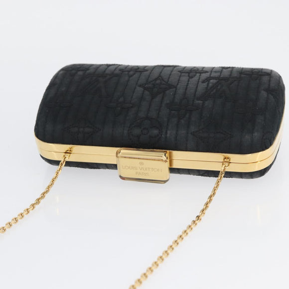 LOUIS VUITTON Monogram Motard Minodiere Clutch Bag Black M95750 LV Auth ARZ800A