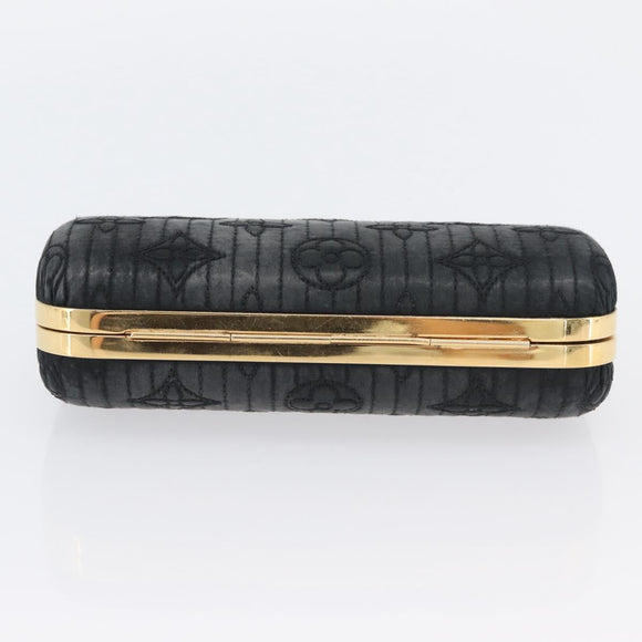 LOUIS VUITTON Monogram Motard Minodiere Clutch Bag Black M95750 LV Auth ARZ800A
