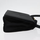 Salvatore Ferragamo Vala Shoulder Bag Satin Black Gold Auth ARZ811-3
