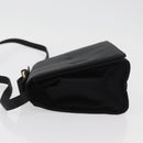 Salvatore Ferragamo Vala Shoulder Bag Satin Black Gold Auth ARZ811-4