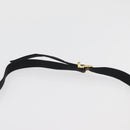 Salvatore Ferragamo Vala Shoulder Bag Satin Black Gold Auth ARZ811-8