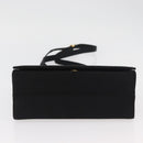 Salvatore Ferragamo Vala Shoulder Bag Satin Black Gold Auth ARZ811-5