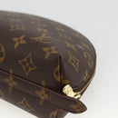 LOUIS VUITTON Monogram Trousse Demi Ronde Cosmetic Pouch M47520 LV Auth ARZ812-15