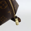 LOUIS VUITTON Monogram Trousse Demi Ronde Cosmetic Pouch M47520 LV Auth ARZ812-8