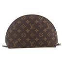 LOUIS VUITTON Monogram Trousse Demi Ronde Cosmetic Pouch M47520 LV Auth ARZ812-2