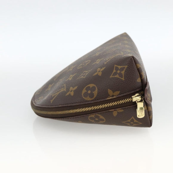 LOUIS VUITTON Monogram Trousse Demi Ronde Cosmetic Pouch M47520 LV Auth ARZ812