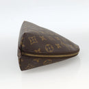 LOUIS VUITTON Monogram Trousse Demi Ronde Cosmetic Pouch M47520 LV Auth ARZ812-4