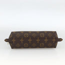 LOUIS VUITTON Monogram Trousse Demi Ronde Cosmetic Pouch M47520 LV Auth ARZ812-6