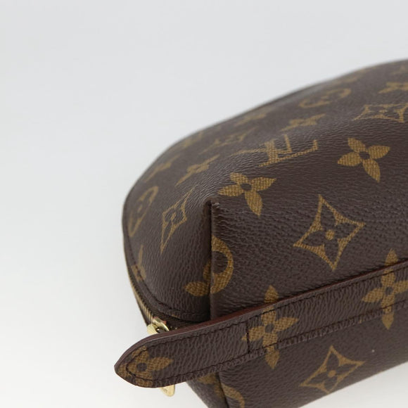 LOUIS VUITTON Monogram Trousse Demi Ronde Cosmetic Pouch M47520 LV Auth ARZ812