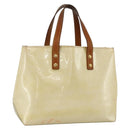 LOUIS VUITTON Monogram Vernis Reade PM Hand Bag Perle M91336 LV Auth ARZ815-1