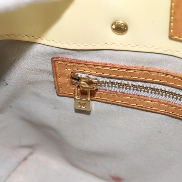 LOUIS VUITTON Monogram Vernis Reade PM Hand Bag Perle M91336 LV Auth ARZ815