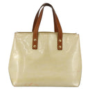 LOUIS VUITTON Monogram Vernis Reade PM Hand Bag Perle M91336 LV Auth ARZ815-13