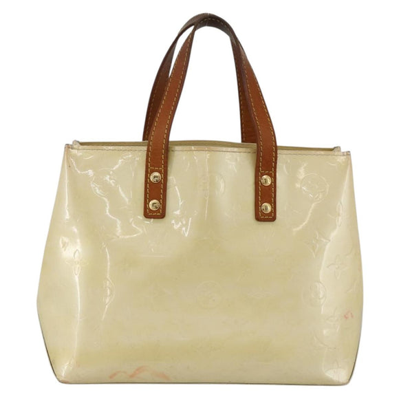 LOUIS VUITTON Monogram Vernis Reade PM Hand Bag Perle M91336 LV Auth ARZ815