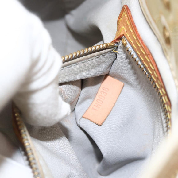 LOUIS VUITTON Monogram Vernis Reade PM Hand Bag Perle M91336 LV Auth ARZ815