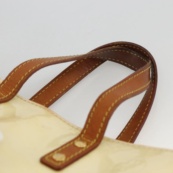 LOUIS VUITTON Monogram Vernis Reade PM Hand Bag Perle M91336 LV Auth ARZ815